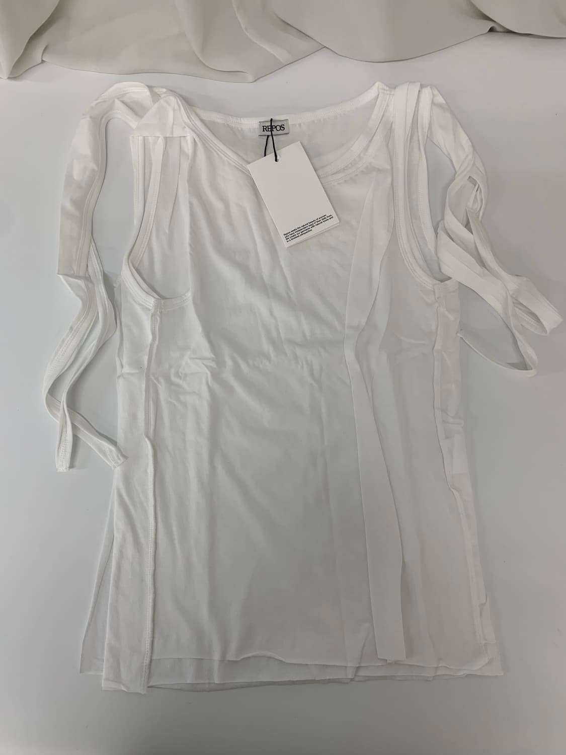 REPOS LAYERD WRAP SLEEVELESS T-SHIRTS  상품이미지8