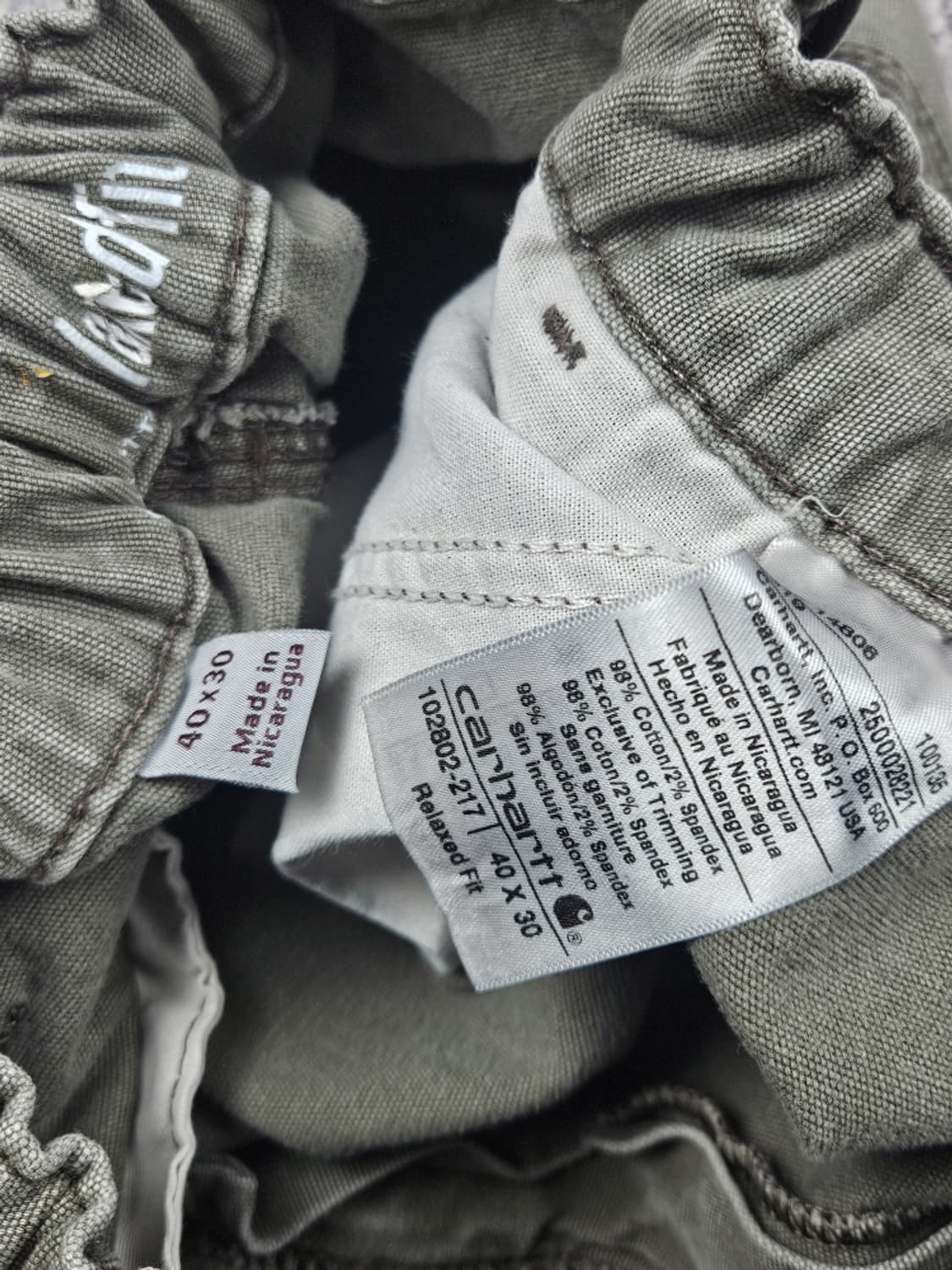 칼하트 캔버스 더블니 밴딩 커스텀 워크 팬츠 (40X30)/ 10231 상품이미지7