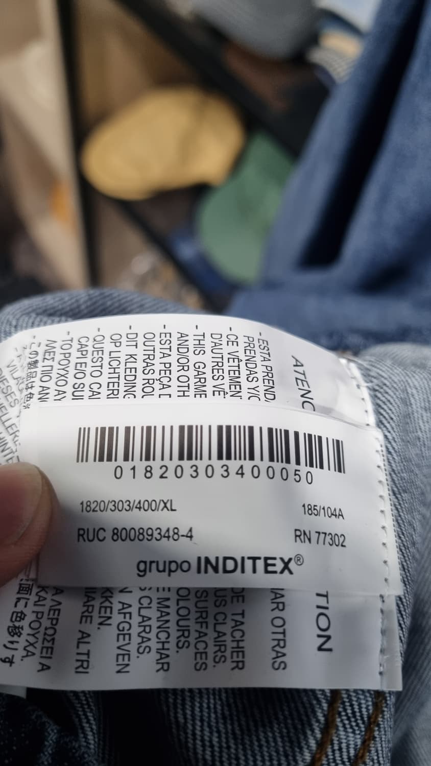 ((자라)) 헨리넥 오버핏 셔츠 (데님) xL(105~110) 상품이미지4