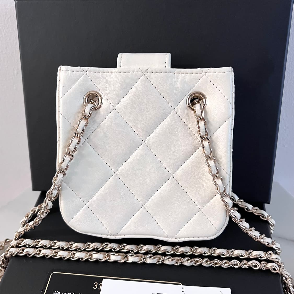 [S급/정품] 샤넬 더블 체인 타이니 샤핑 크로스백 가방 상품이미지3