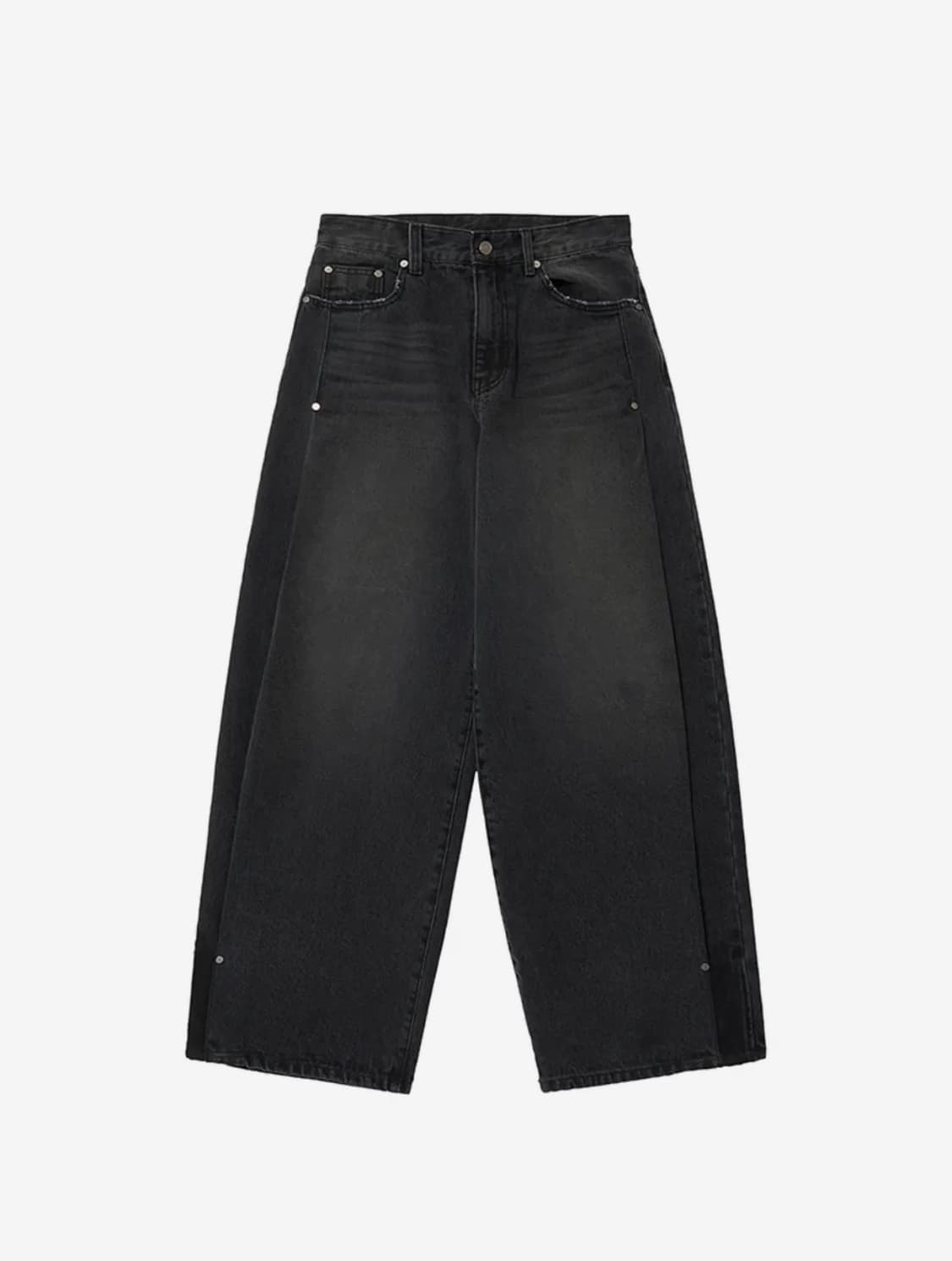 오피쉬 SIDE TUCK DENIM PANTS 블랙 상품이미지2