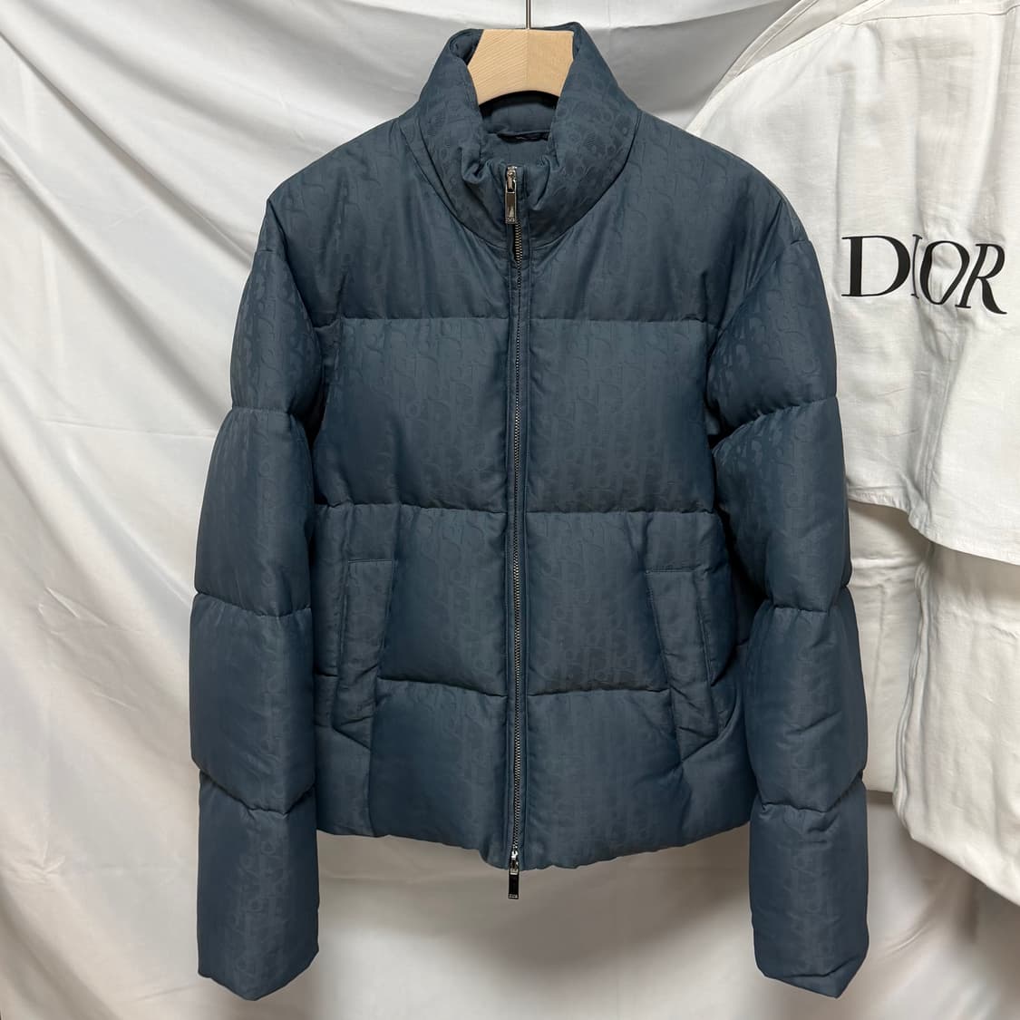 [S+급/46] 디올 오블리크 푸퍼 패딩 블루 풀구성 상품이미지1