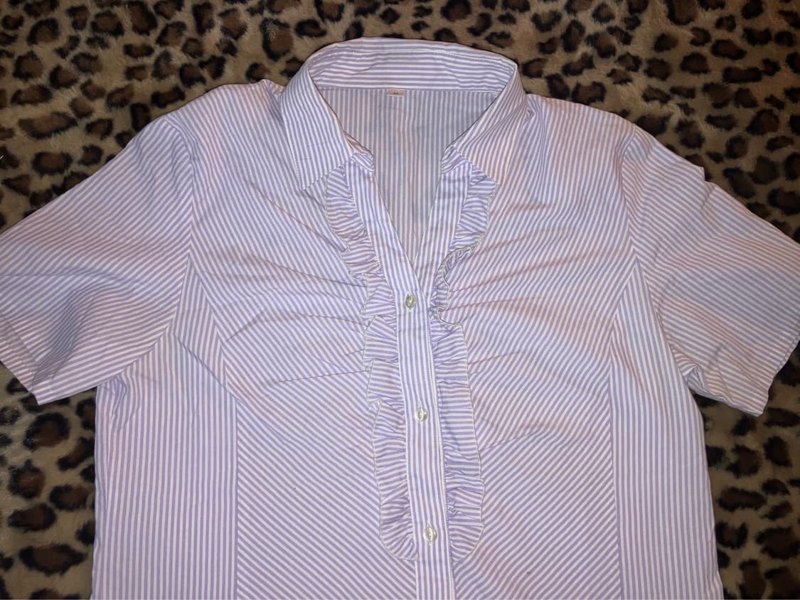 jpn 연보라 스트라이프 셔츠 상품이미지1