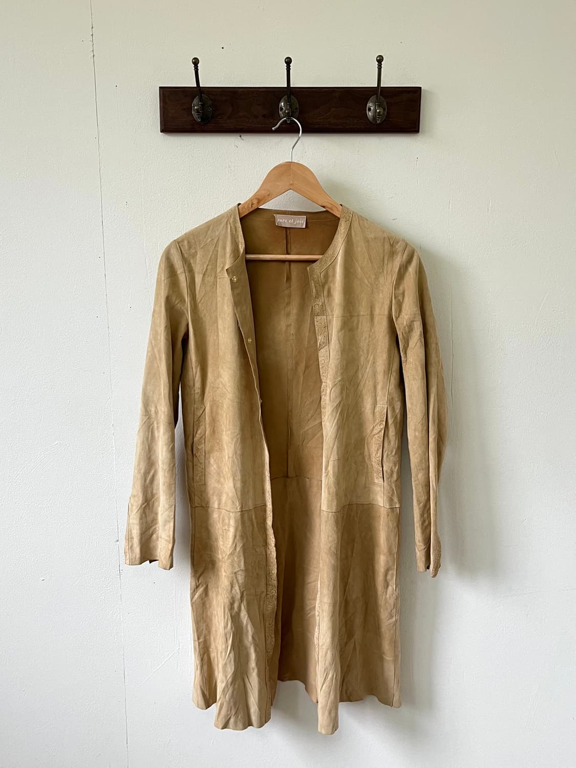 pure et joie 스웨이드 롱 자켓 상품이미지1