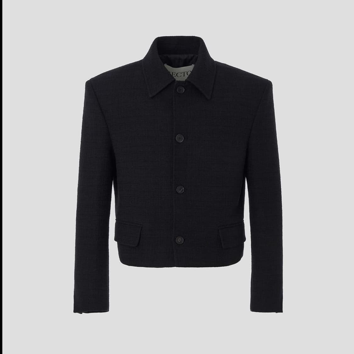 [새상품] 렉토 이카로 트위드 숏자켓 블랙 상품이미지2