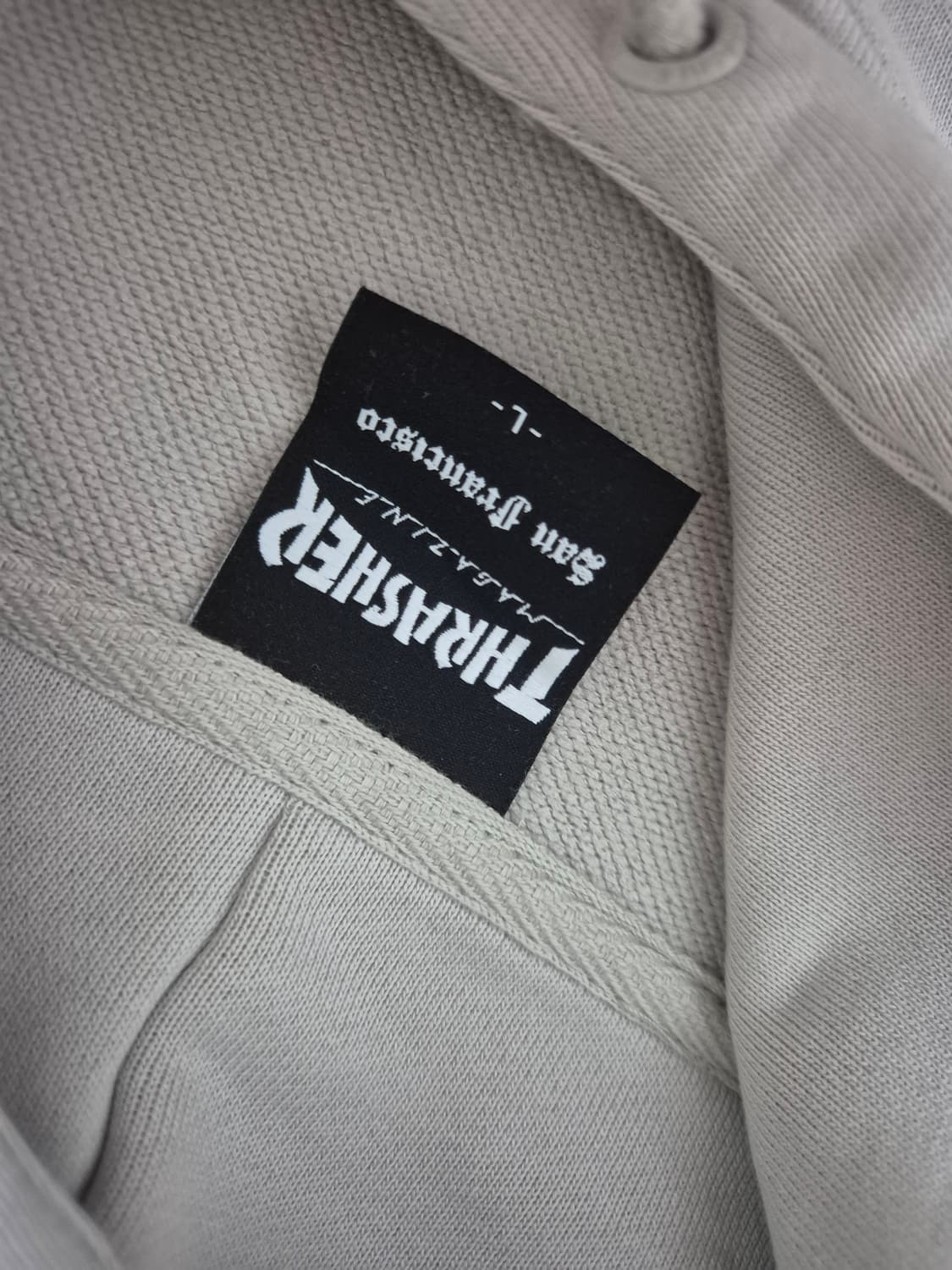 Thraher 트레셔 후드티 (회색, 기장 짧음, L) 상품이미지2