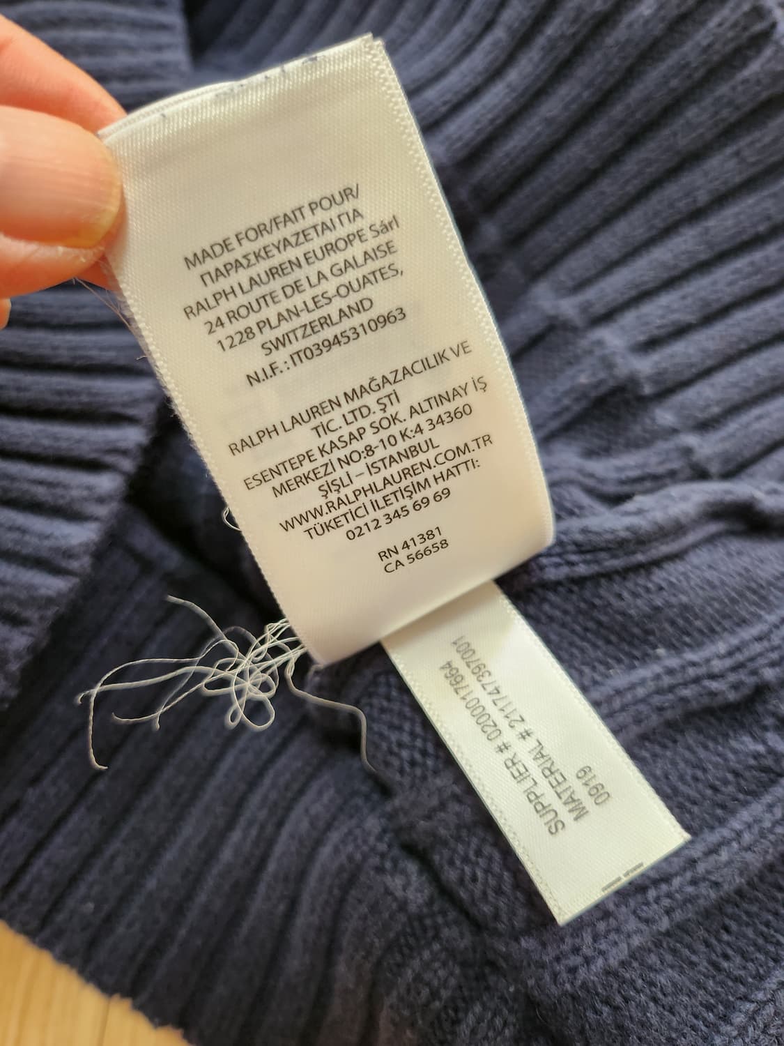 폴로랄프로렌 케이블니트 (S 상품이미지8