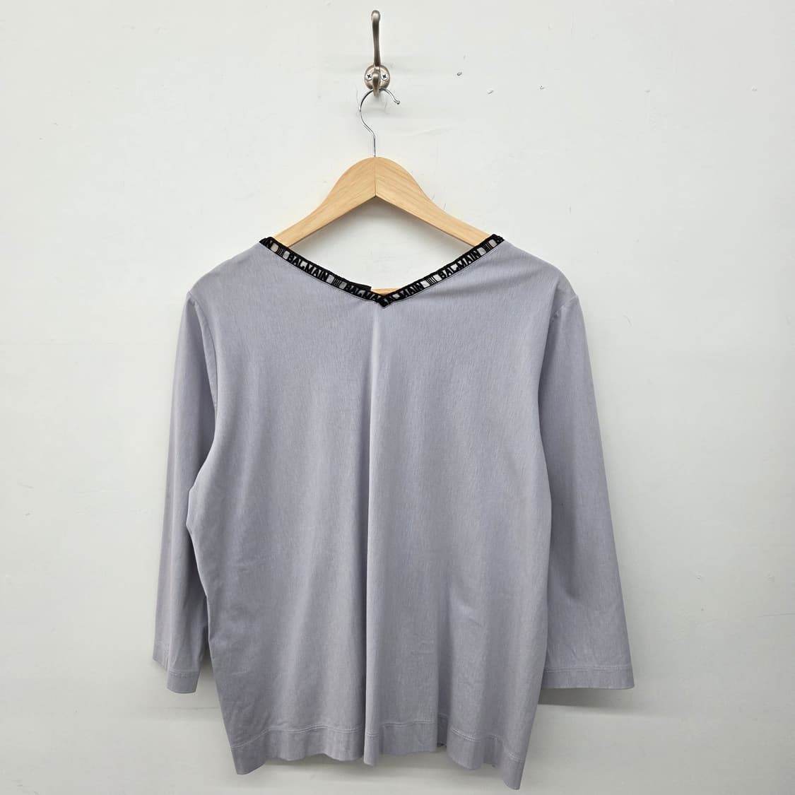 발망 로고 V넥 긴팔 티셔츠 그레이 여성 M 상품이미지5