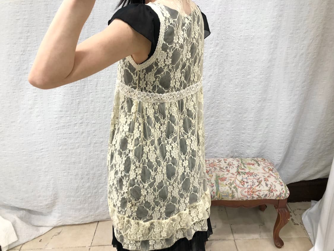 yellow lace vest 상품이미지6