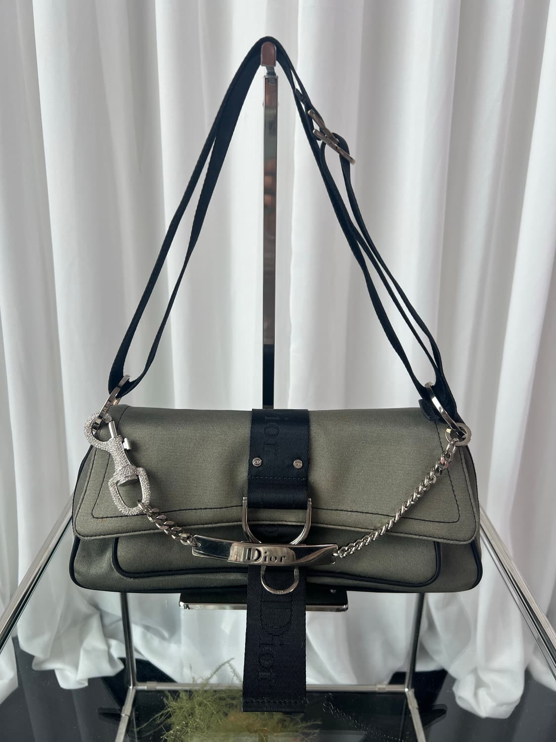 크리스찬 디올 FW03 하드코어 라인스톤 체인 숄더백 상품이미지4