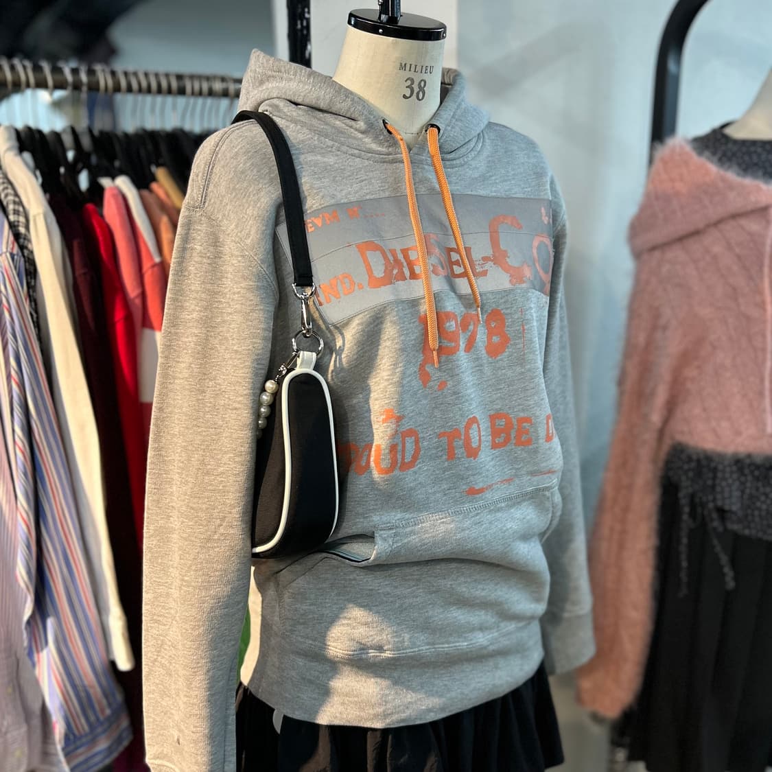 Diesel Big Logo 3M Scatch Hoodie 상품이미지1