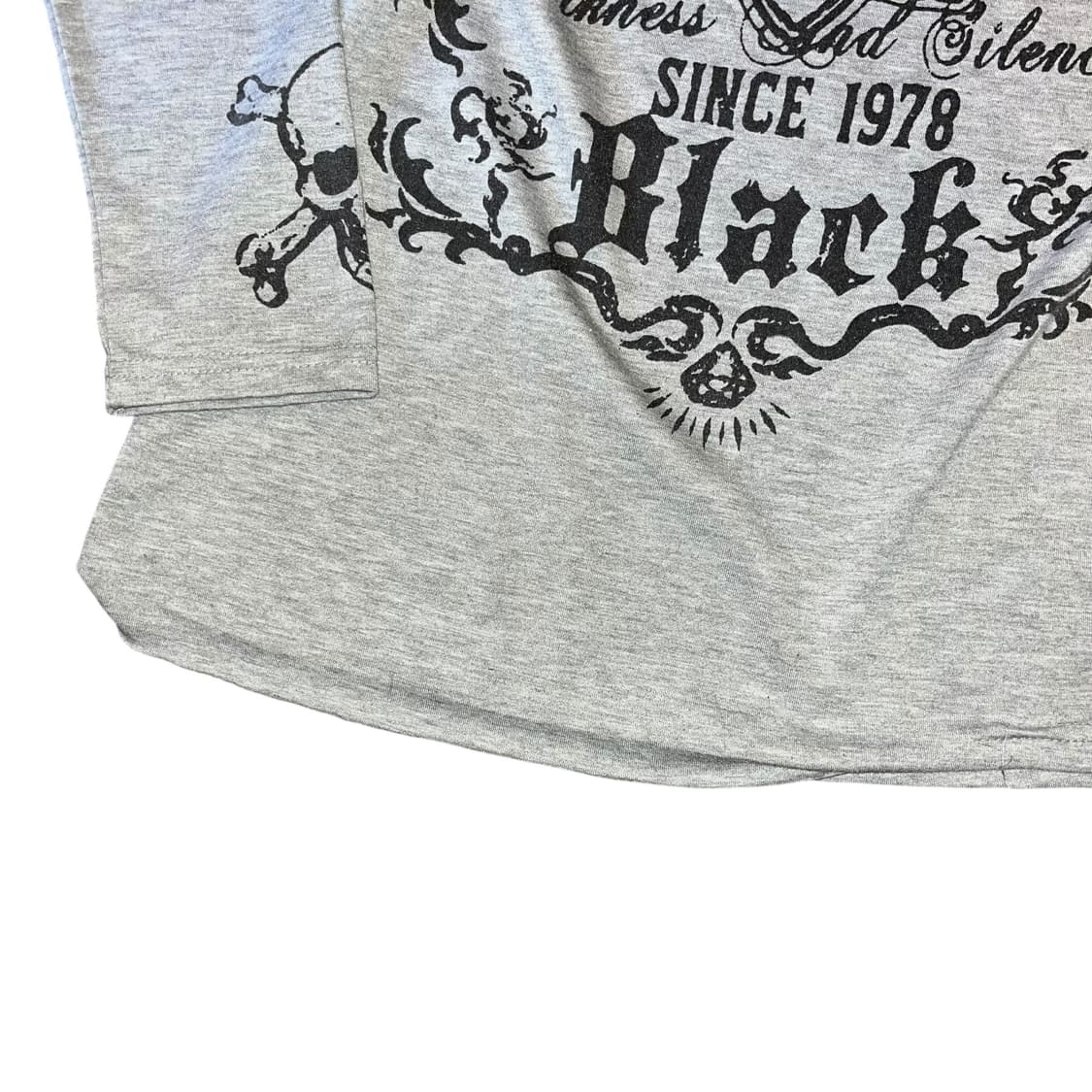 십자 프린팅 큐빅 긴팔티 펑크y2k갸루 상품이미지3