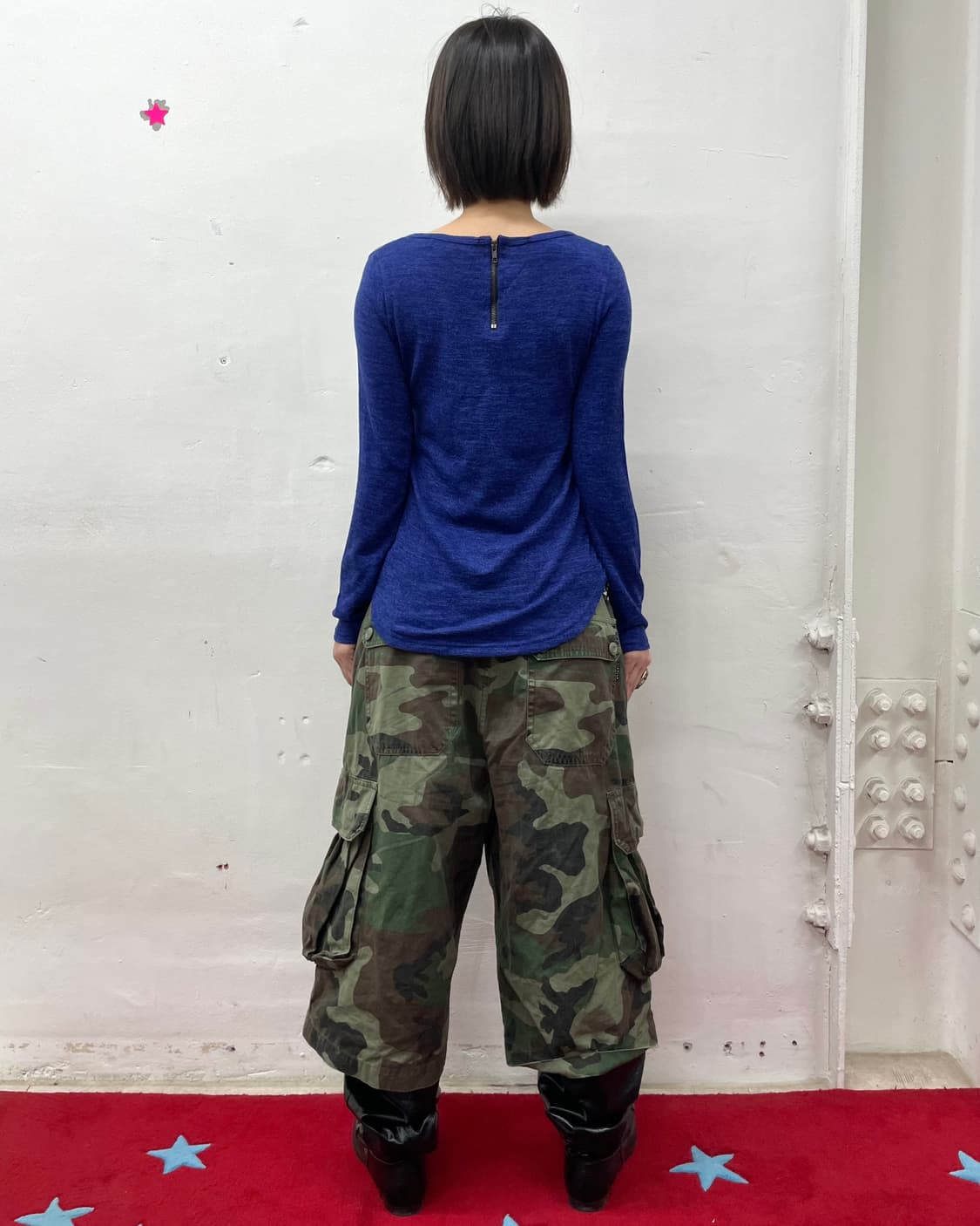 Black Bone Zipper Blue Long Sleeve 상품이미지6