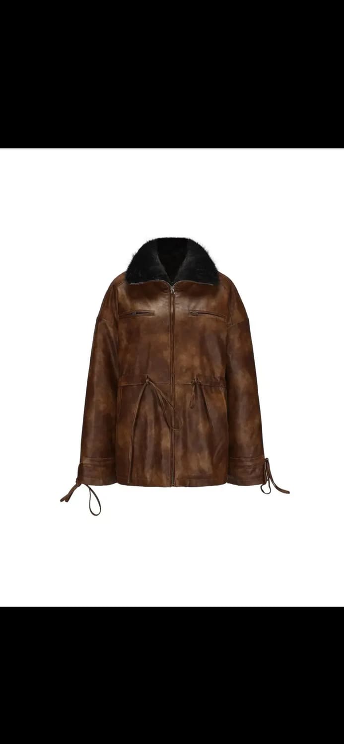 24ans 퍼 레더 무스탕 점퍼 패딩 자켓 상품이미지4