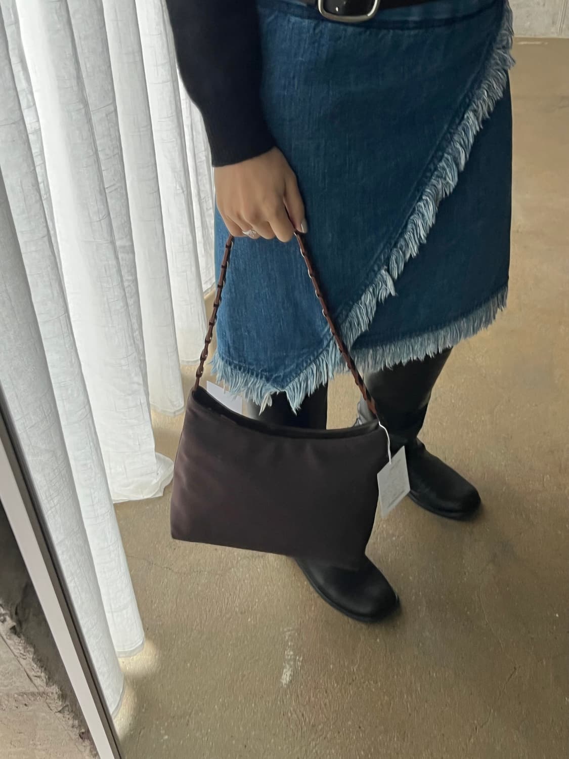 90s FERRAGAMO 페라가모 아크릴피스 핸들 백 상품이미지4