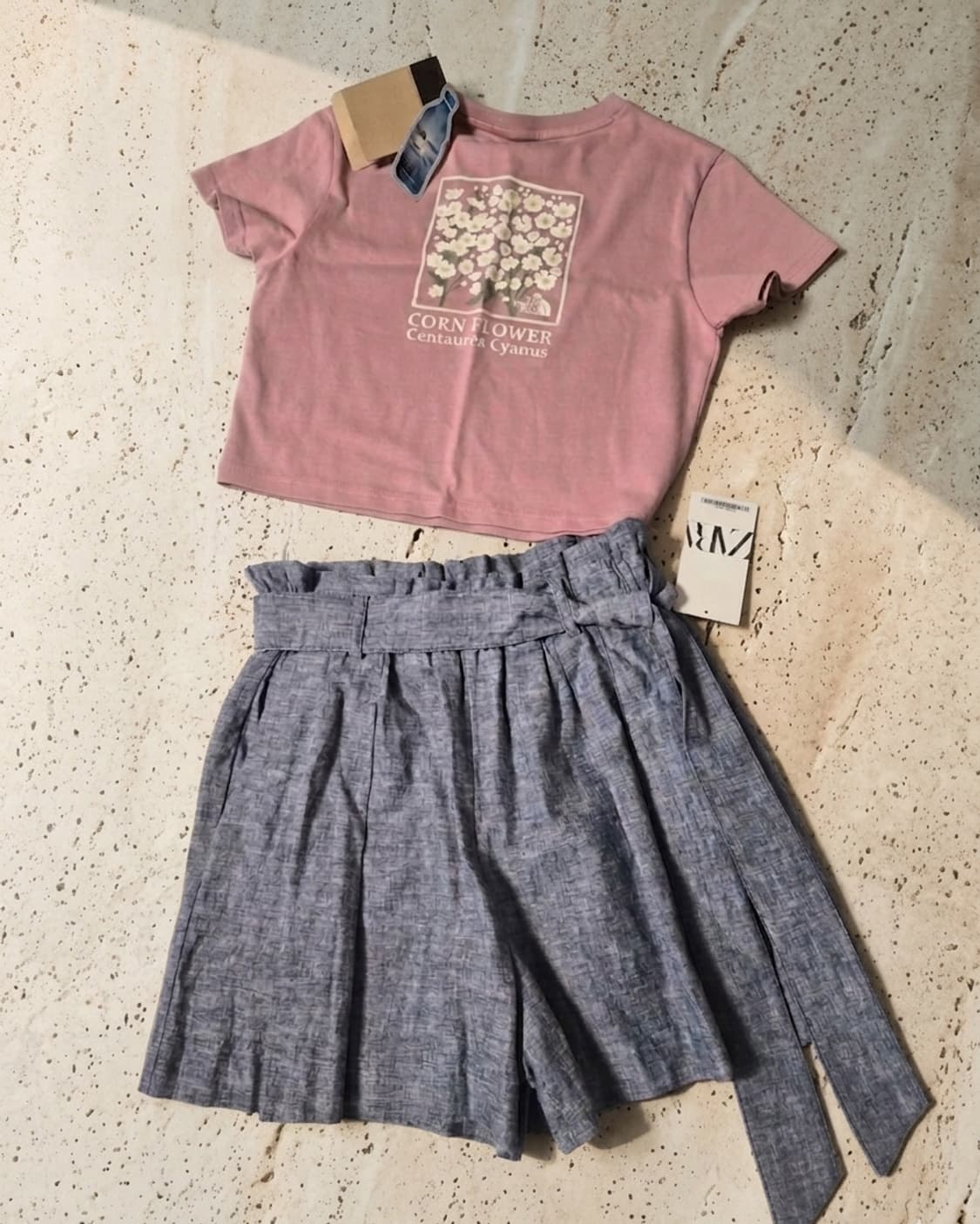 [새상품] 자라(ZARA) 린넨 블렌드 벨티드 반바지 (XS) 상품이미지1