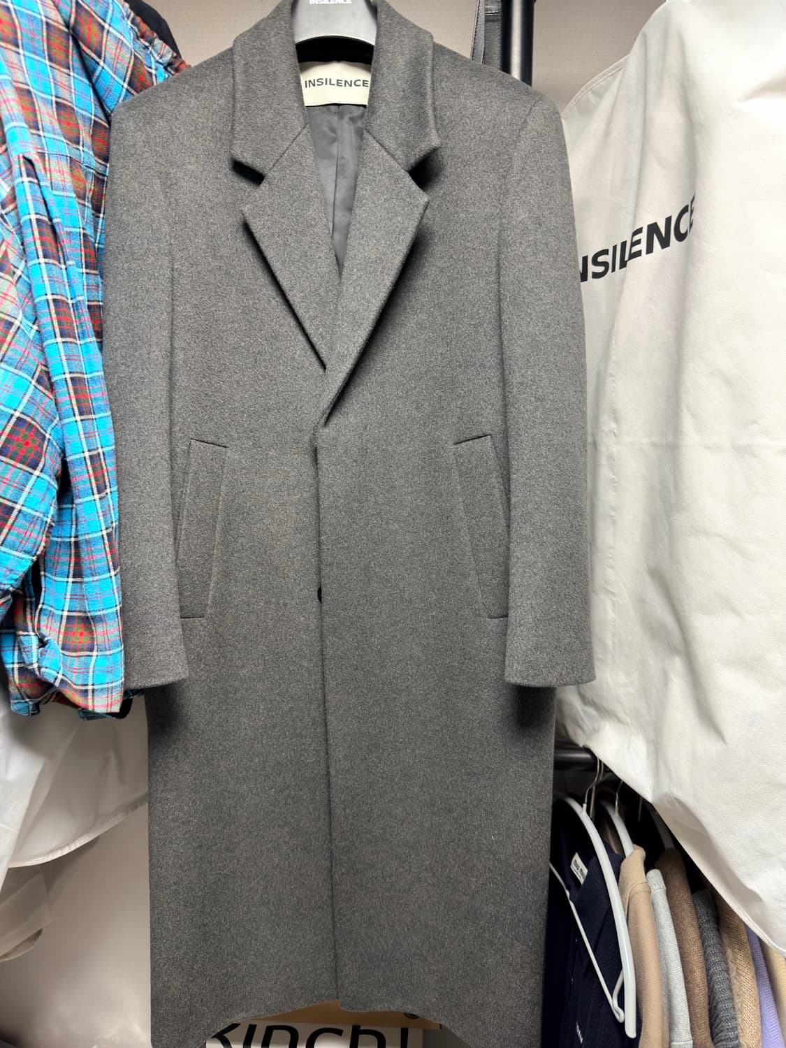 [S] 인사일런스 마펠 캐시미어 싱글 코트 MELANGE GREY 상품이미지3