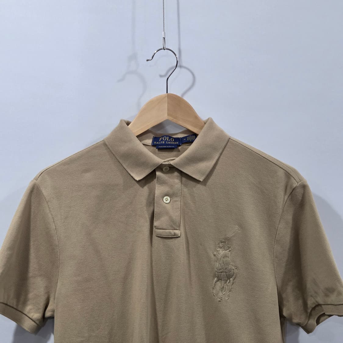 폴로랄프로렌 피케 카라 빅포니 베이지 반팔티 M  상품이미지2