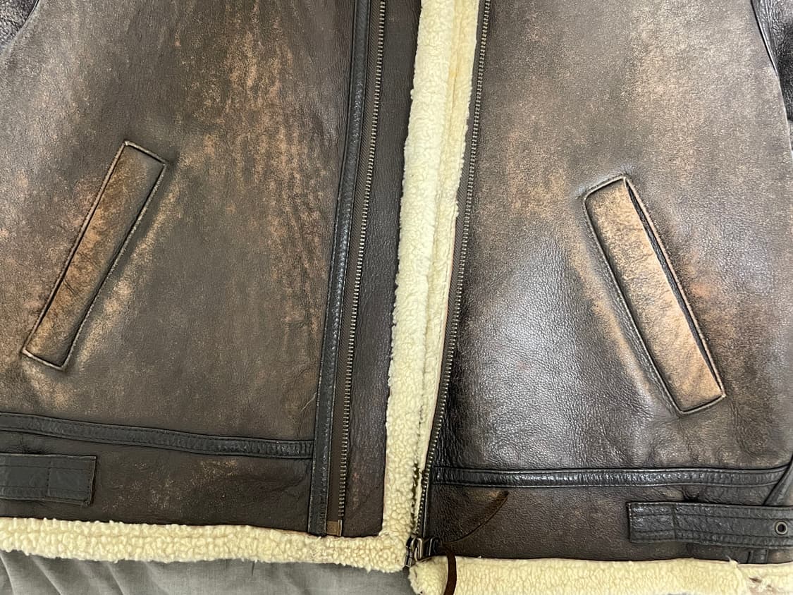 TRUGEN 데드스탁 리얼 램스킨 B-3 무톤 자켓, 무스탕 상품이미지3