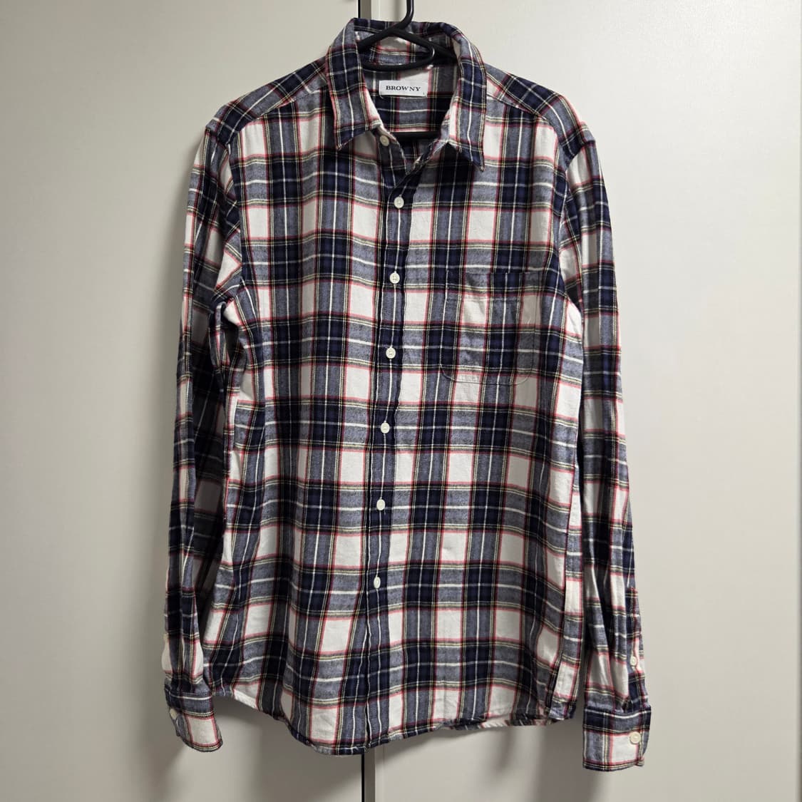Browny 재팬 플란넬 체크 셔츠 L(100) 상품이미지1