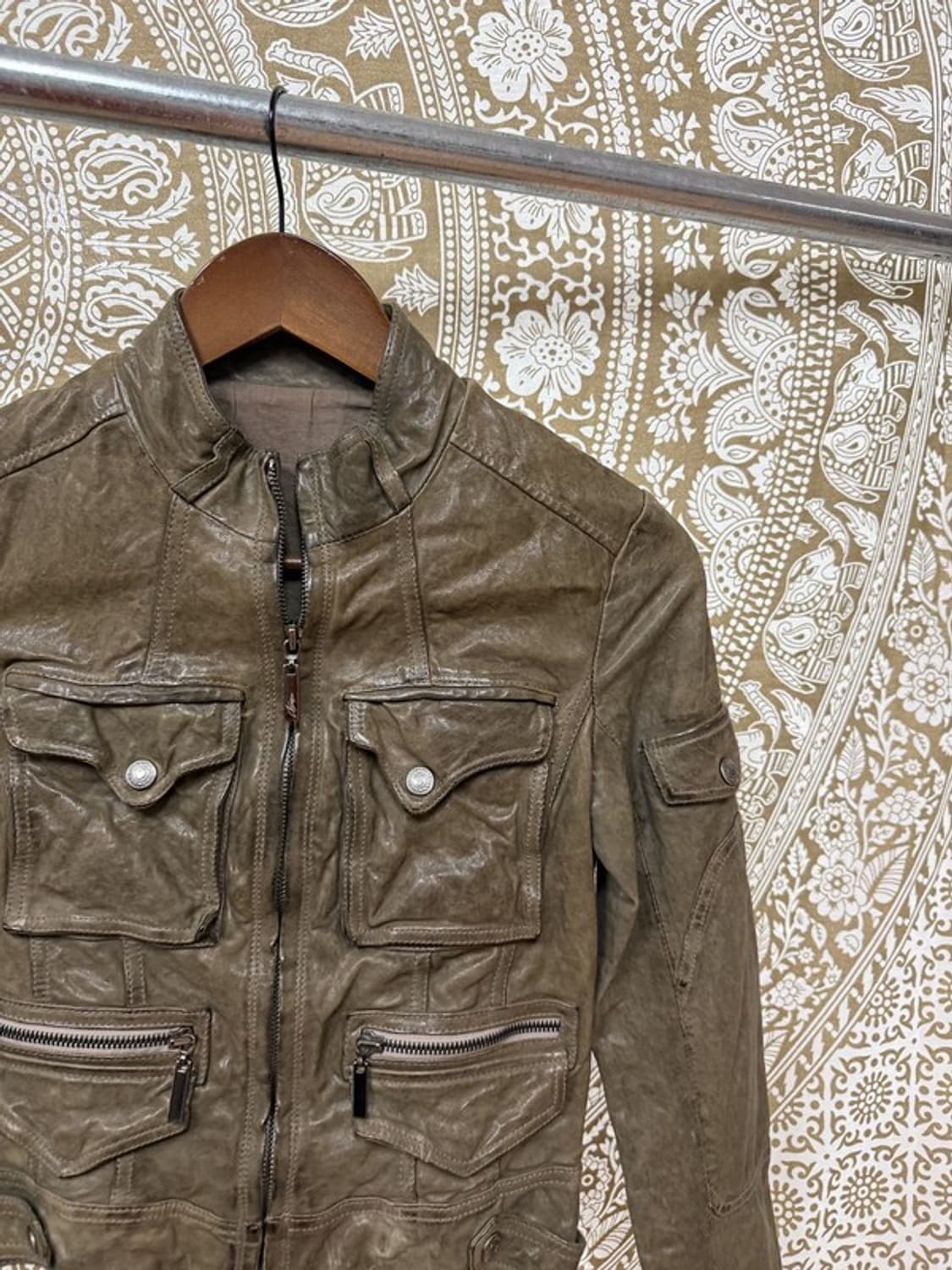 빈티지 에이징 멀티포켓 라이더자켓 상품이미지5