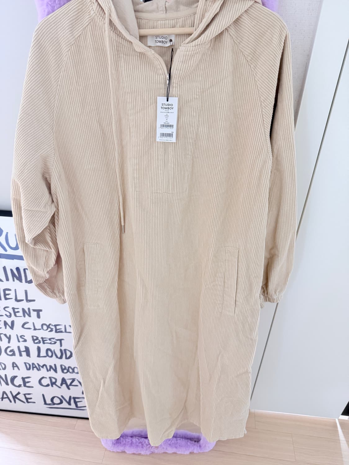 STUDIO TOMBOY 코듀로이 후드 원피스  상품이미지1