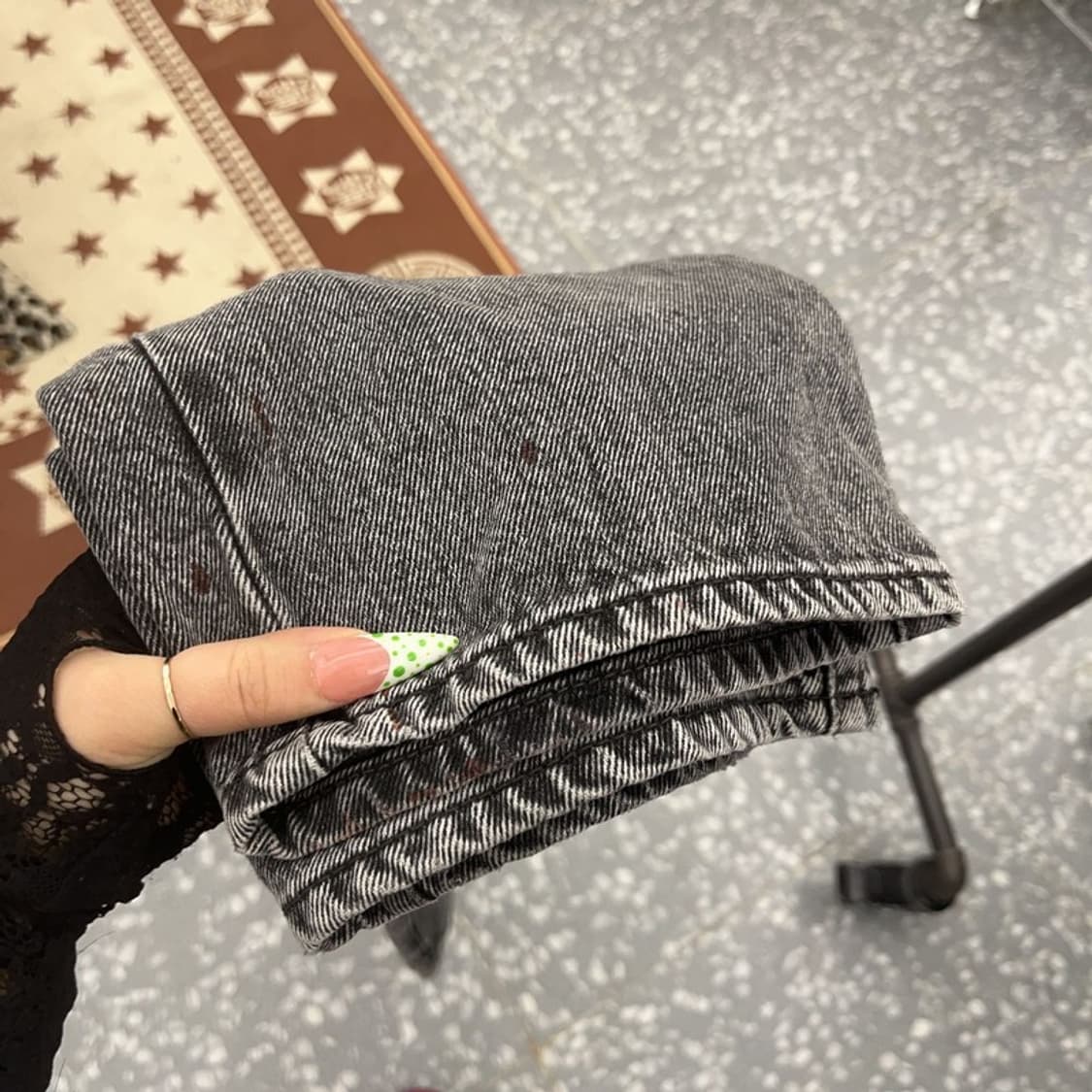 리바이스 빈티지 모던시크 워싱 흑청 데님 청바지 26인치 C08950 상품이미지8