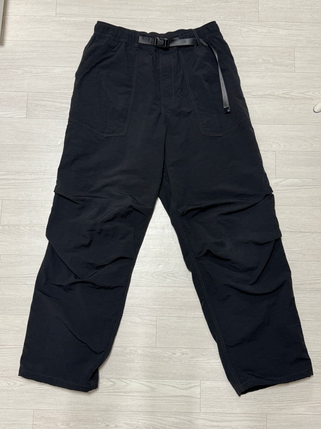 모이프 AW24 오버 퍼티그 팬츠 블랙 1사이즈 상품이미지1