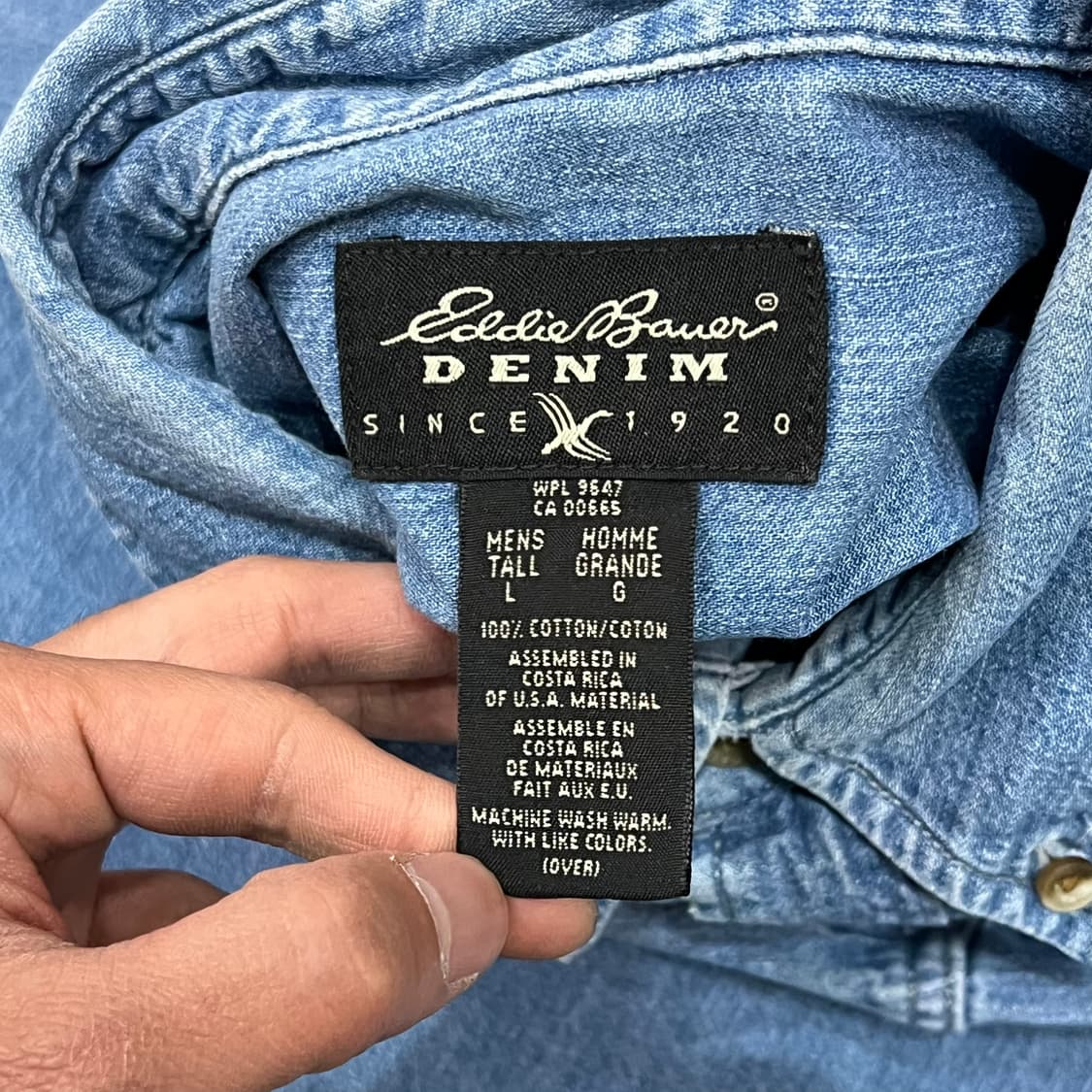  에디바우어 워크 데님 셔츠 y16064 상품이미지6