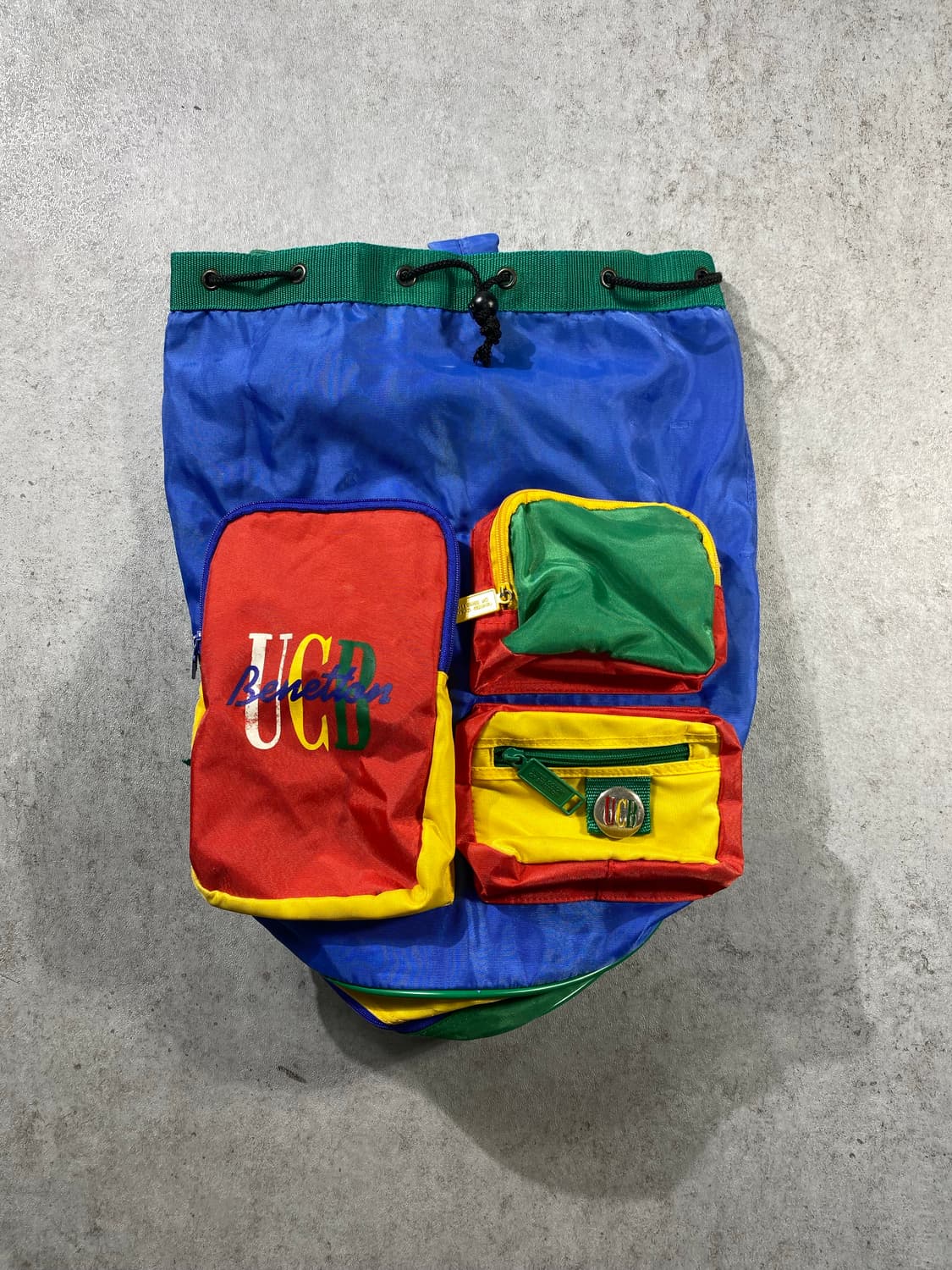 [39*48] 90s Benetton 베네통 나일론 멀티포켓 백팩 상품이미지4
