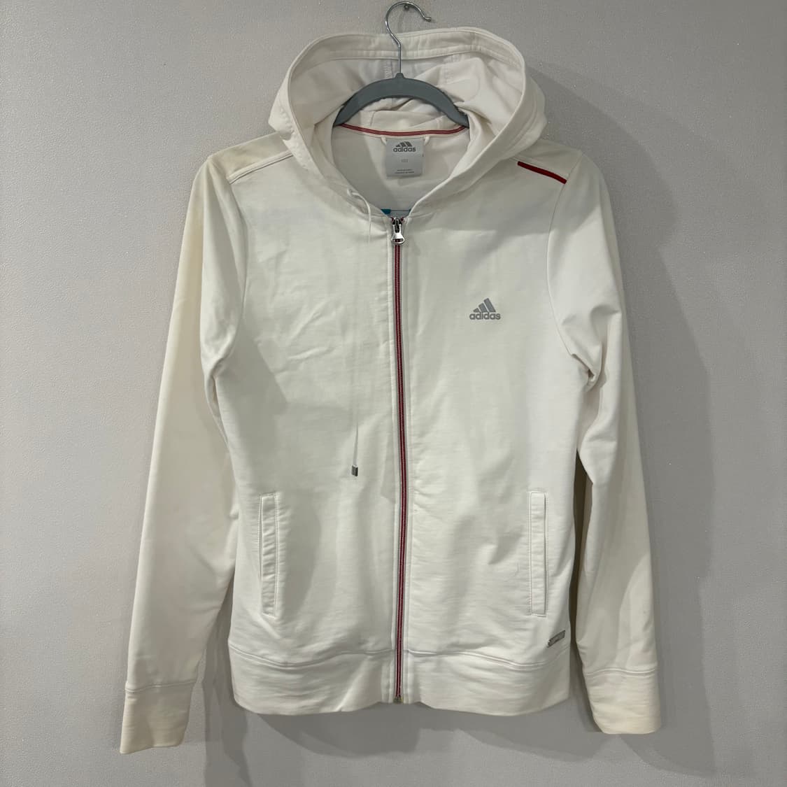 아디다스 화이트 후드집업 여성용 상품이미지2
