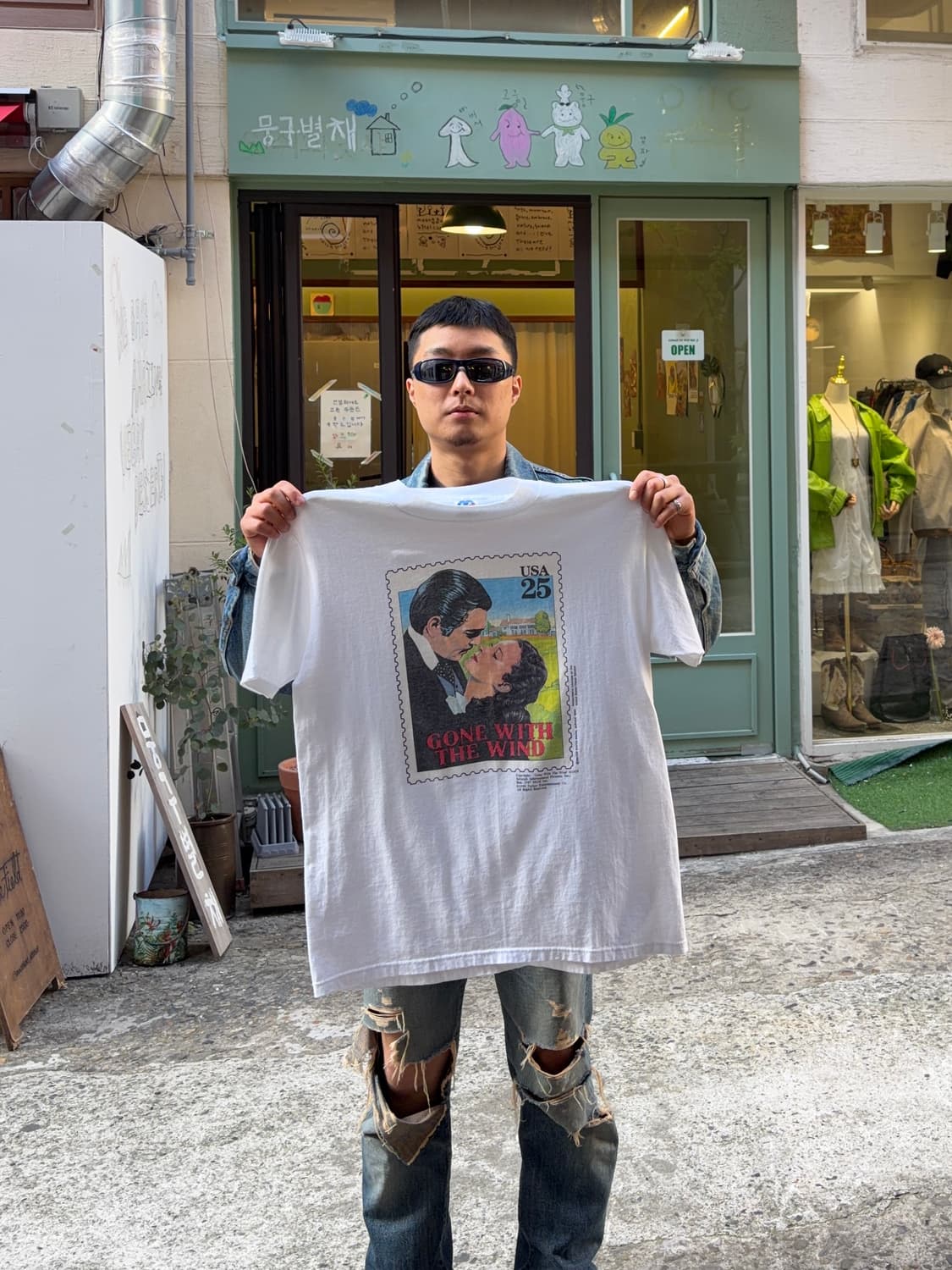 90‘s Gone with the wind USPS T-shirt 상품이미지3