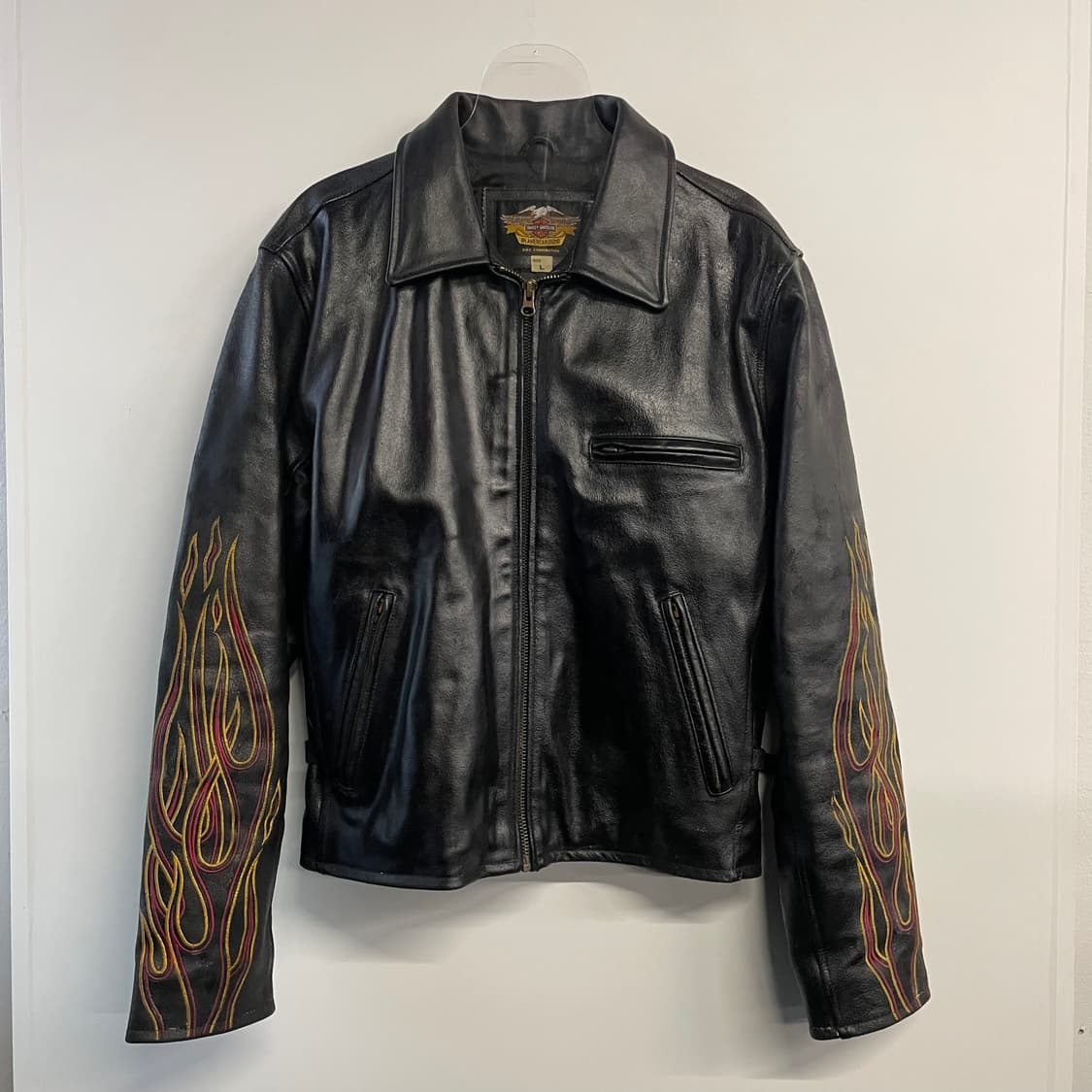 90s 할리 데이비슨 플레임 가죽자켓 상품이미지2