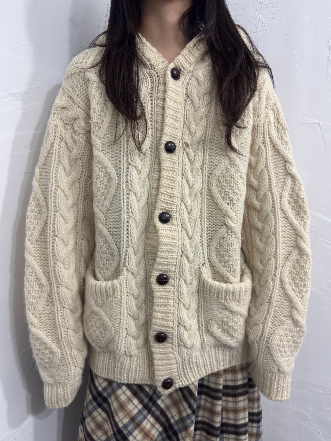 knit hood cardigan 상품이미지1