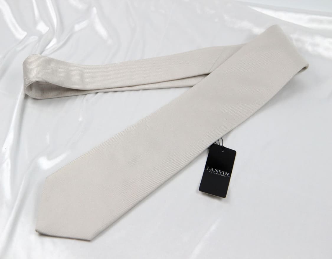 랑방 8cm 미사용 신형 프랑스 연베이지 남자 명품 넥타이 상품이미지2