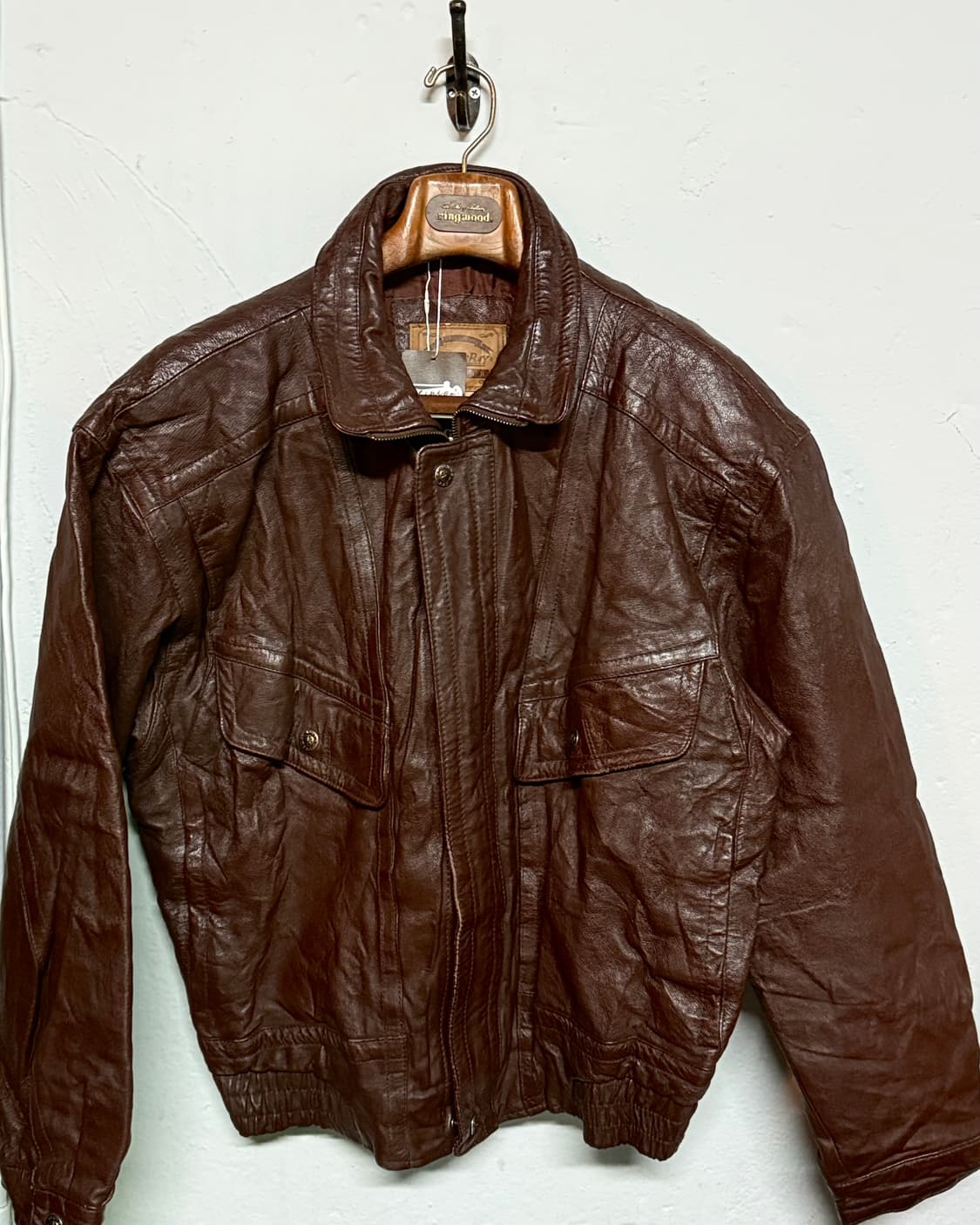 세인트 존스 베이 레더 봄버 자켓 L 상품이미지1