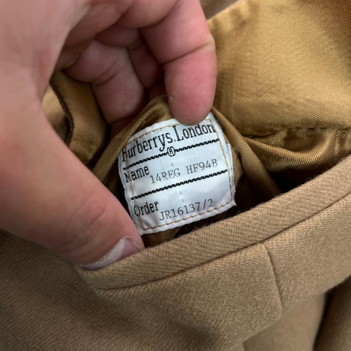 100 버버리 일본판 90s 금장 3버튼 울 블레이저 자켓 상품이미지4