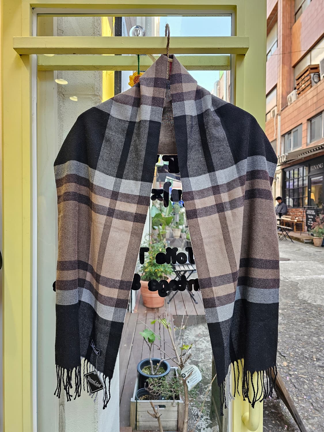 Eternal leaf 브라운 체크 머플러 상품이미지2