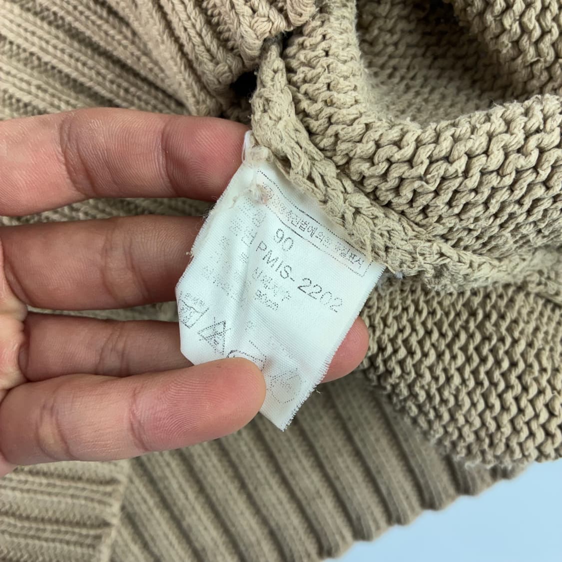 Polo  폴로 랄프로렌 자수 코튼 베이지 라운드 니트  상품이미지5