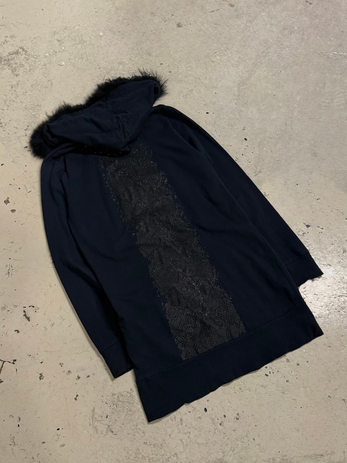 Fuga python fur trimming hood zip-up 상품이미지1