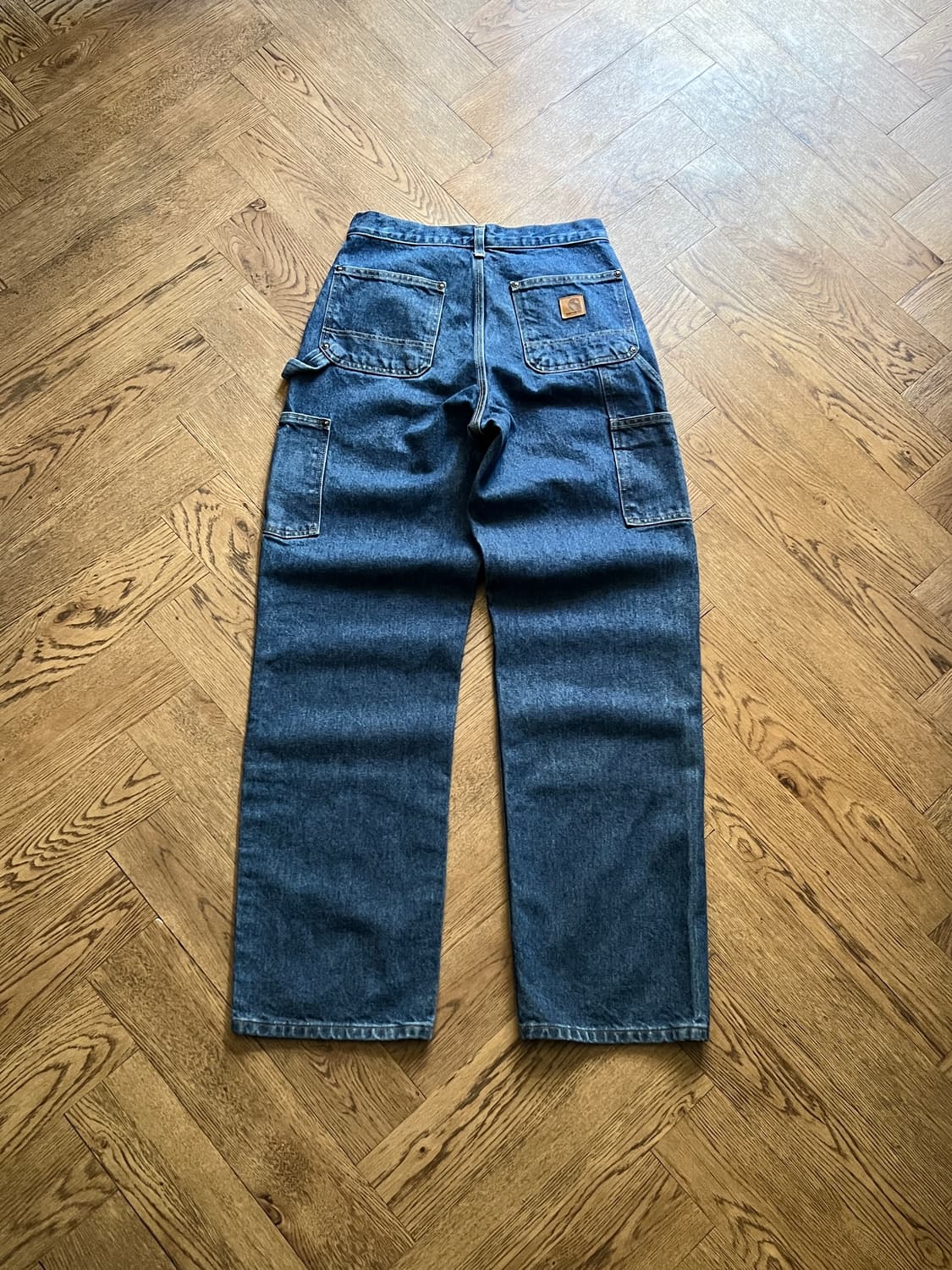 [29]칼하트 USA 빈티지 페인팅 더블니 워크 데님 팬츠 상품이미지2