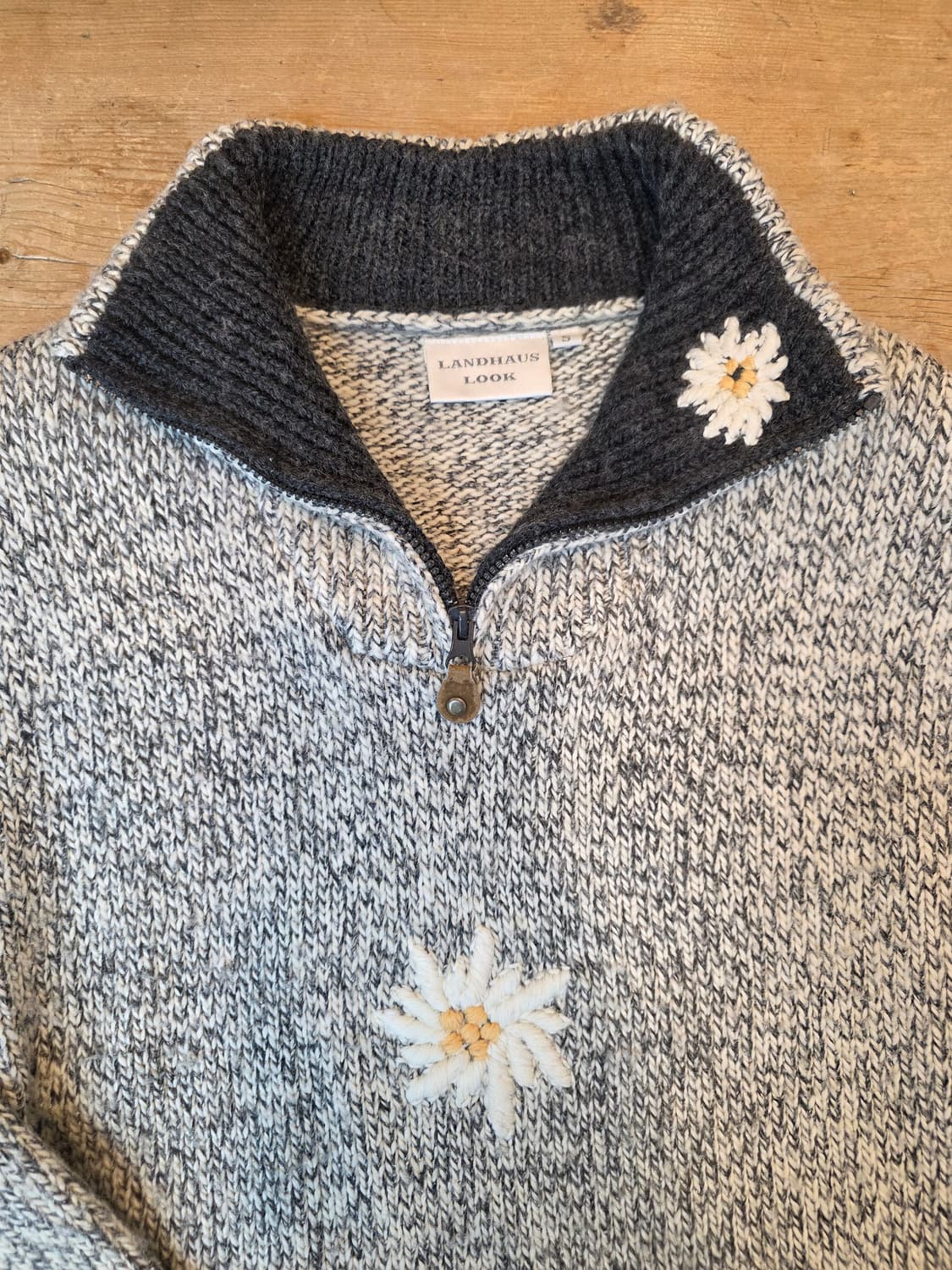 티롤 오스트리아 하프집업 울 니트 상품이미지3