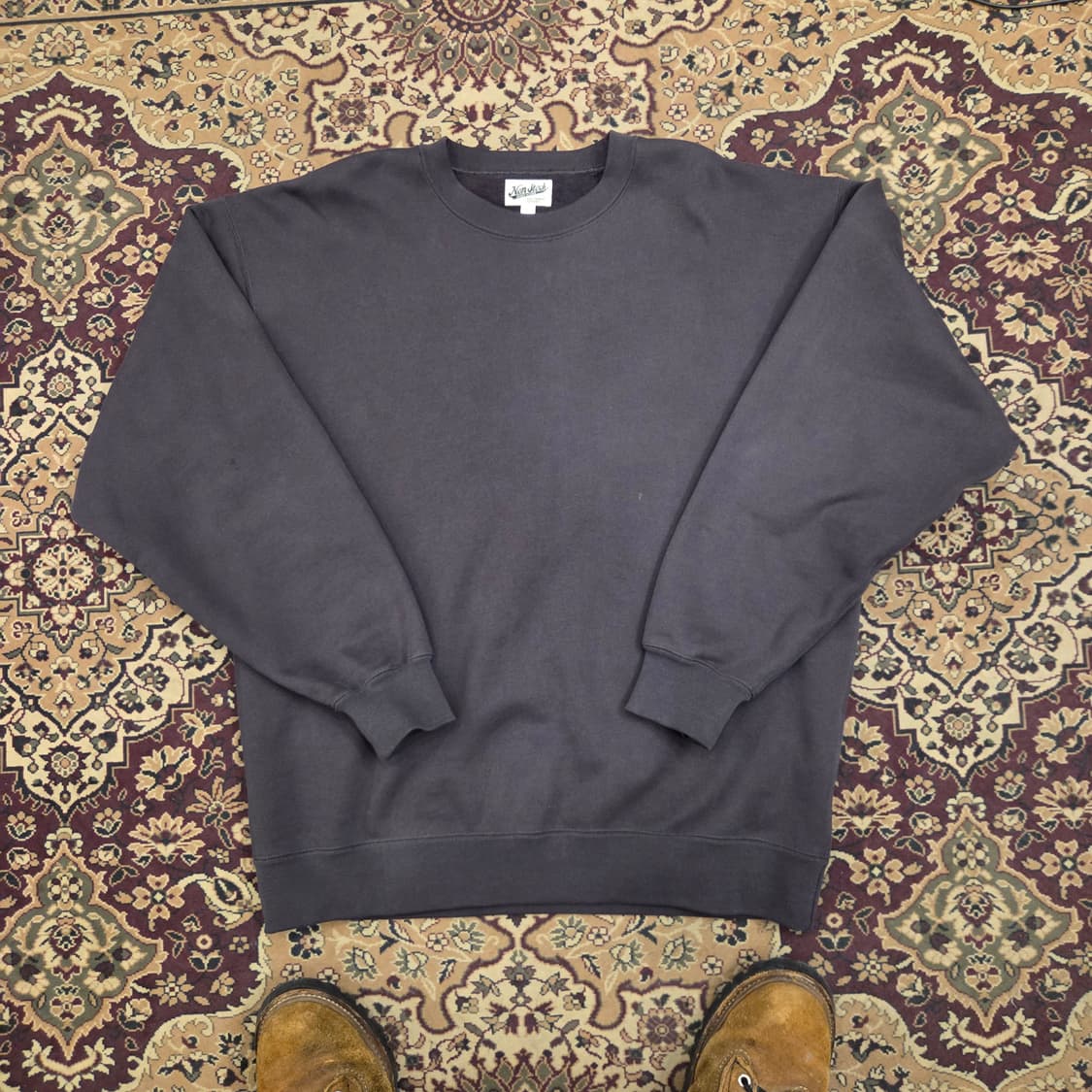 브론슨 논스탁 코튼100 헤비코튼 무지 스웻 차콜 xl 상품이미지1