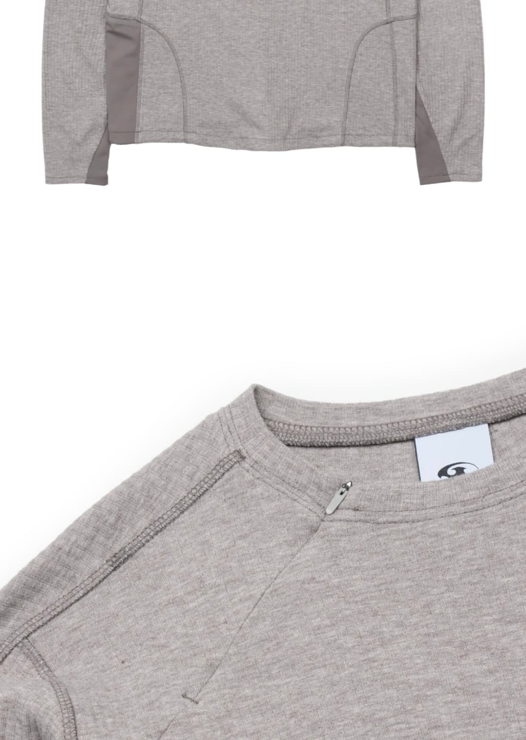 Size 4) 산산기어 리브드 롱슬리브 애쉬 핑크 (착용만 한 새상품) 상품이미지3