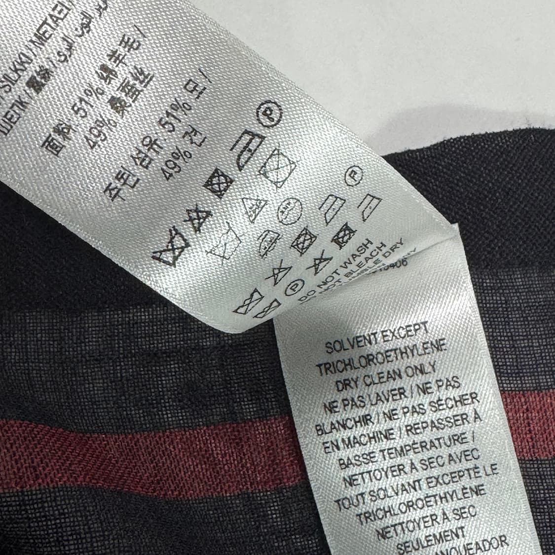 버버리 울 실크 체크 스카프 상품이미지6