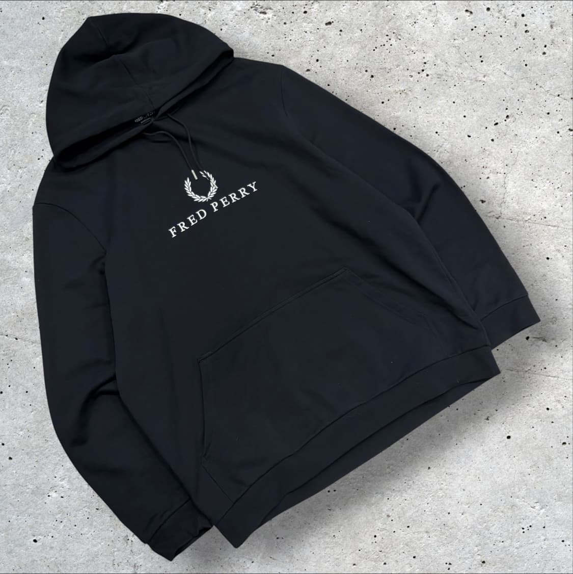 [XL] 프레드페리 스포츠웨어 블랙 후드티 D410 상품이미지1