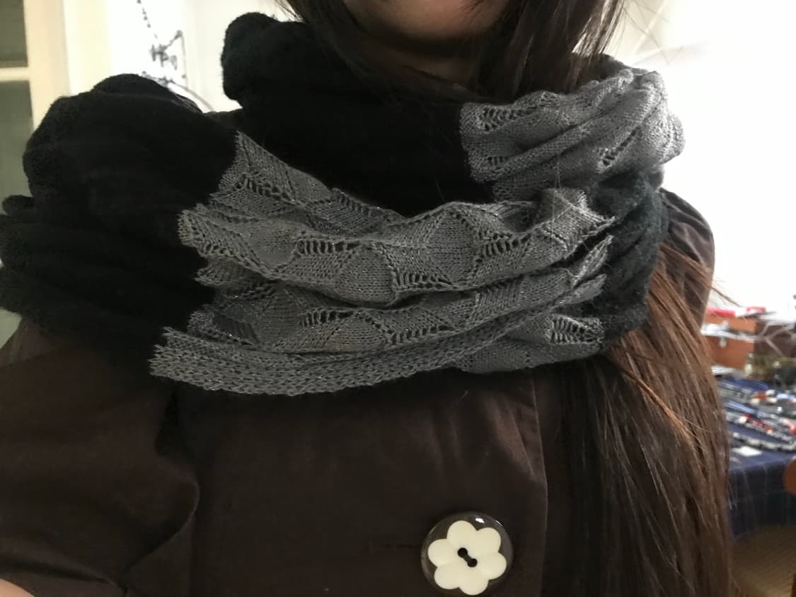 vintage grey - black muffler 상품이미지4