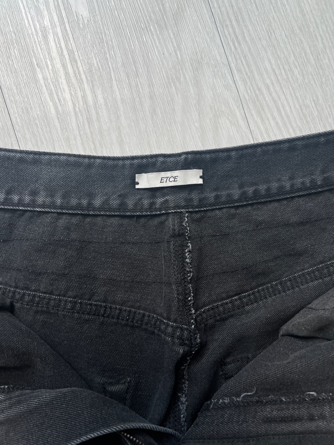 etce 이티씨이 기어 워시드 데님 팬츠 블랙 상품이미지5