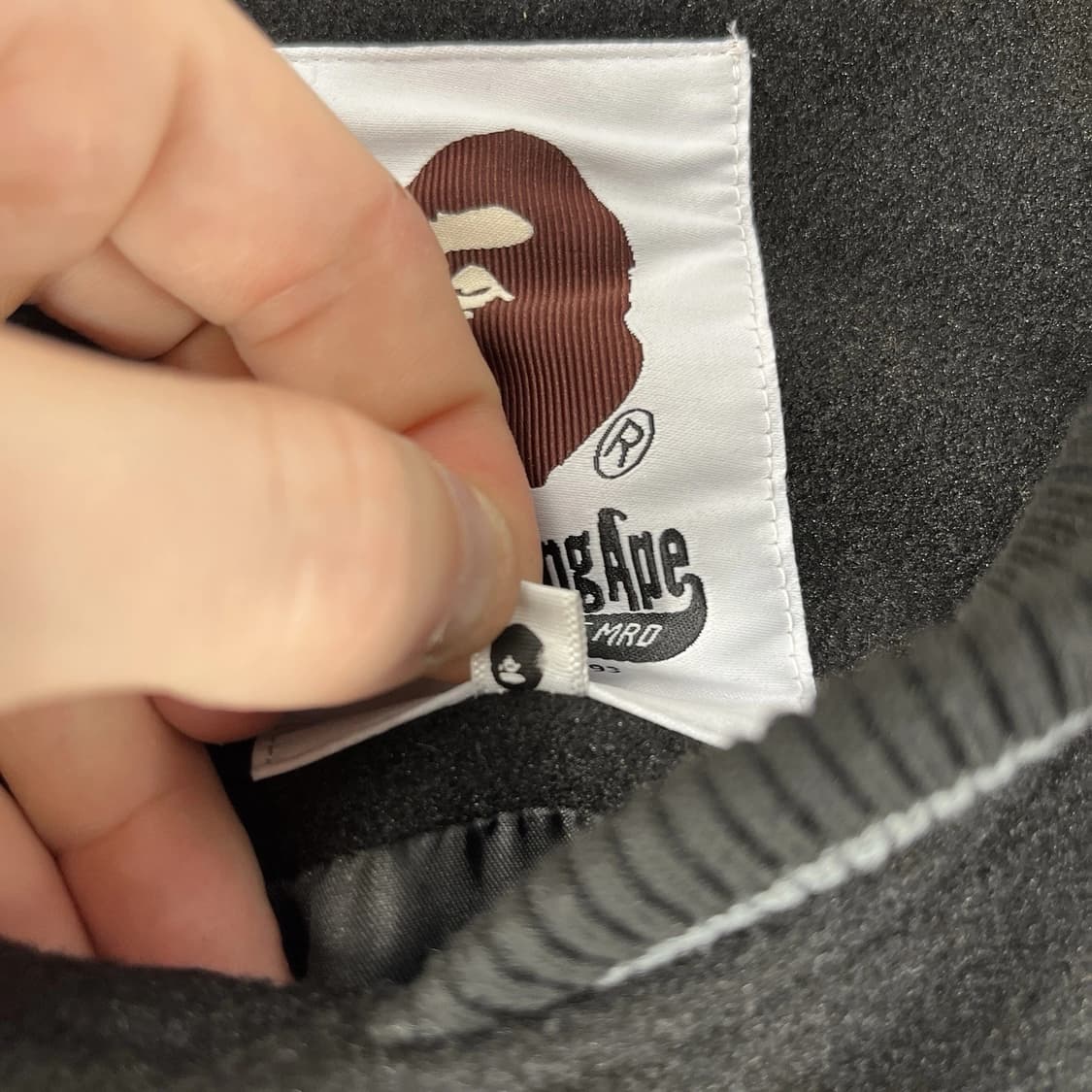 베이프 베이프 바시티 자켓 블랙 상품이미지5