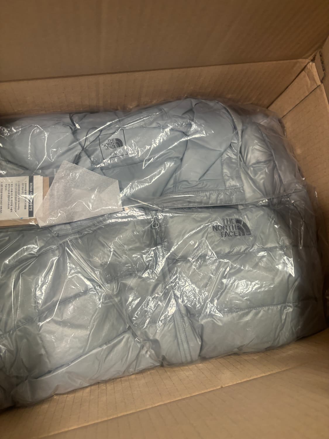 3xl 노스페이스 마티에르 다운 후디 패딩 라이트 그레이 미개봉 판매 상품이미지1